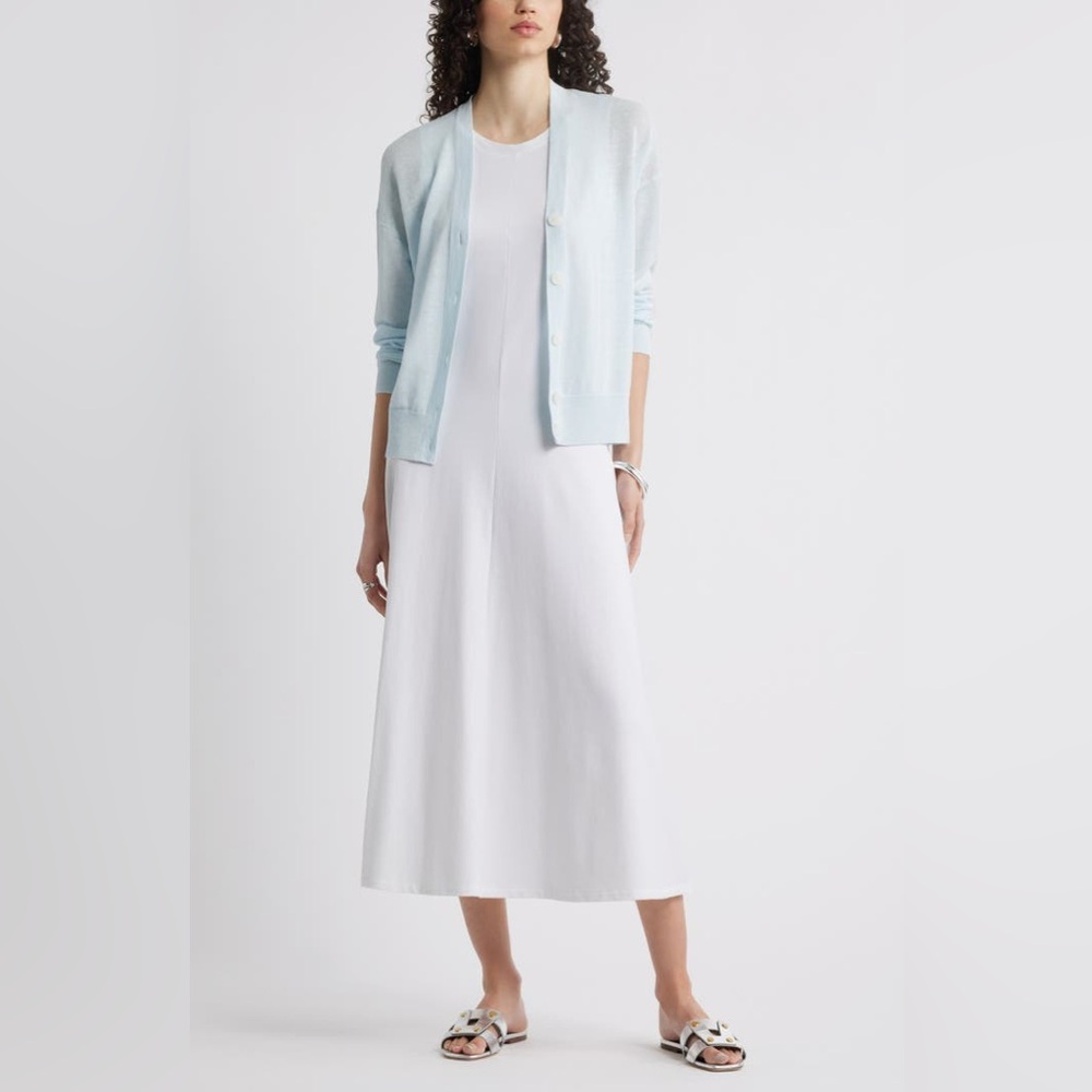 Nordstrom Sleeveless Cotton Blend Dress - Small